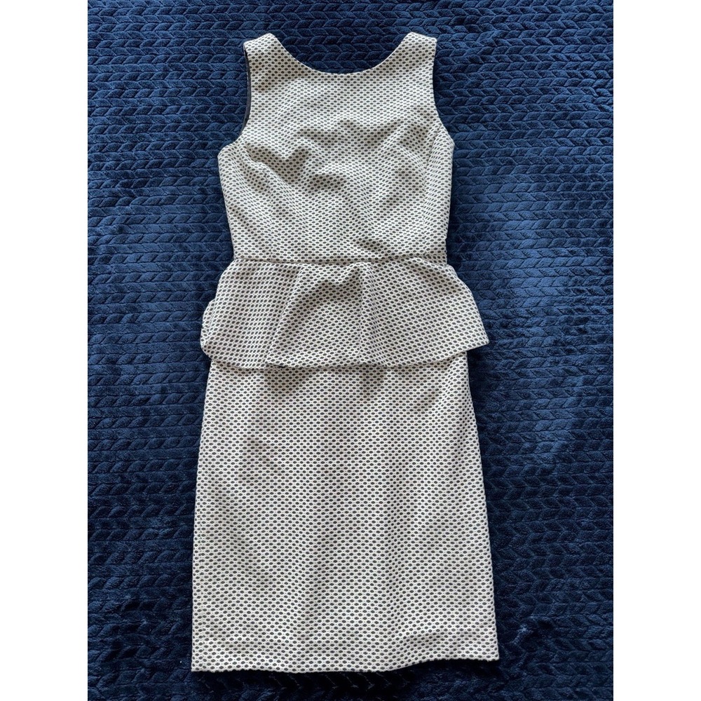 Banana Republic Women's Jacquard Peplum‎ Dress Black Size 0 NWT